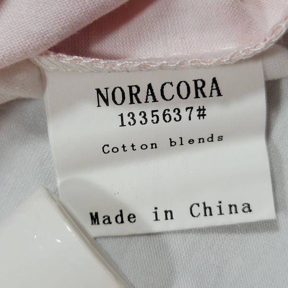 Noracora Women Shirt Size M Pink Preppy Lace Dainty Floral Classic Short Sleeves - Picture 7 of 8